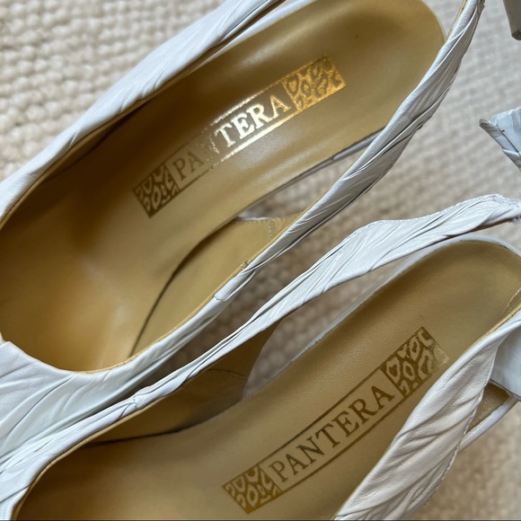 White Slingback Pumps - size 8. - Picture 6 of 9